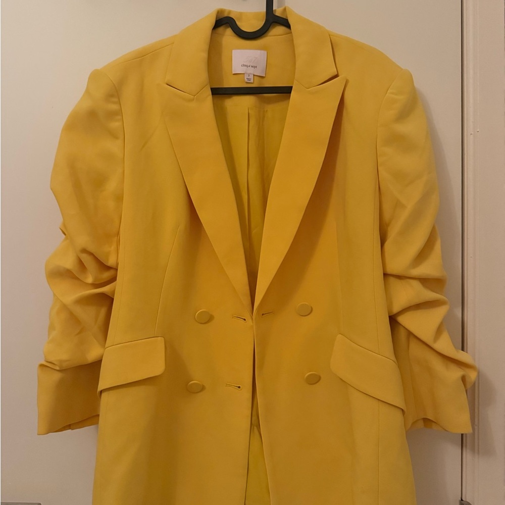 Cinq à Sept Vibrant Yellow Blazer